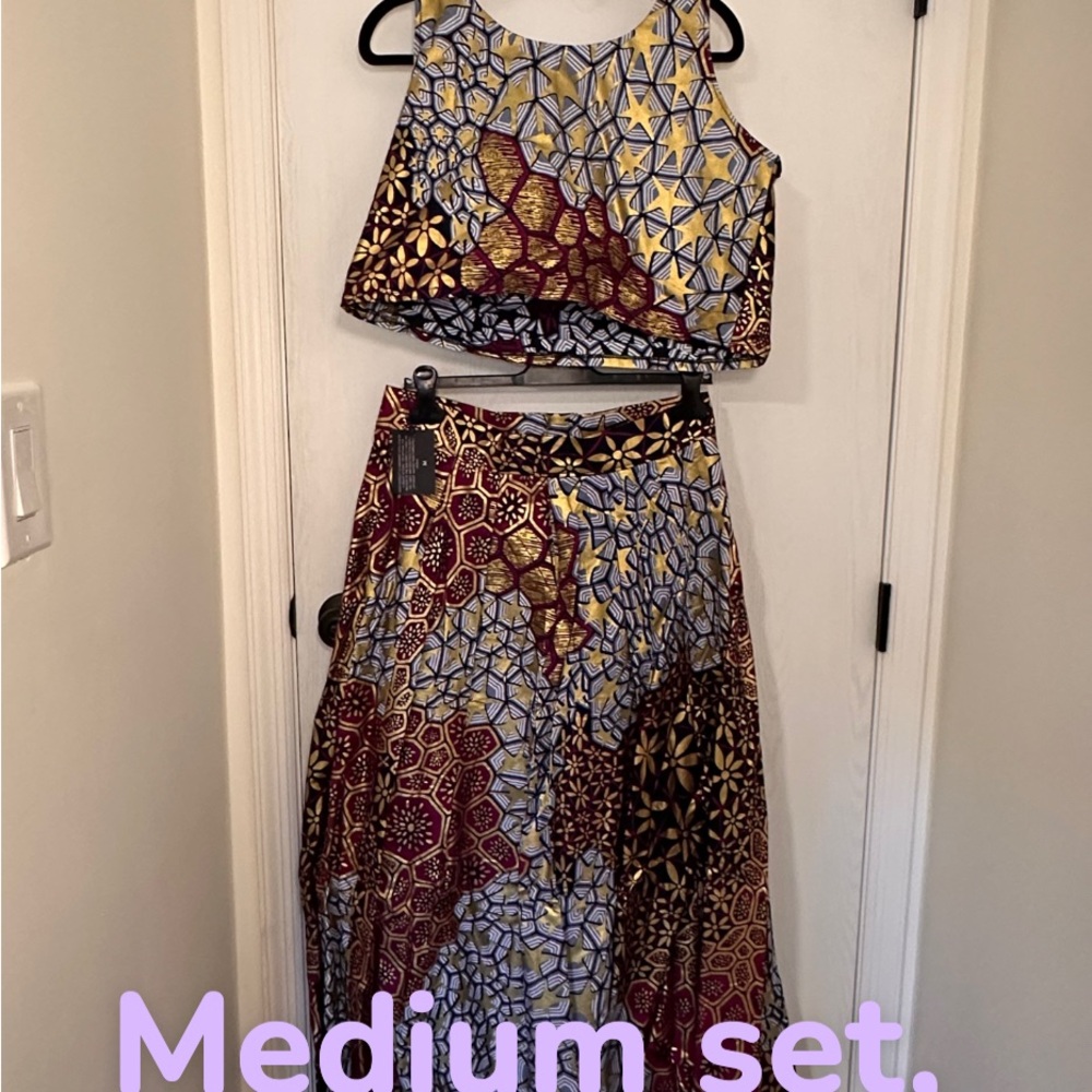 Elegant Multicolor Maxi Dress Set